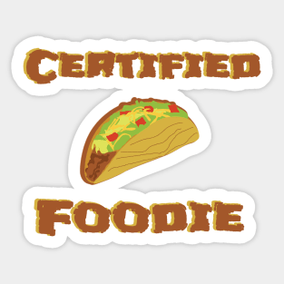 Certified Foodie Sticker